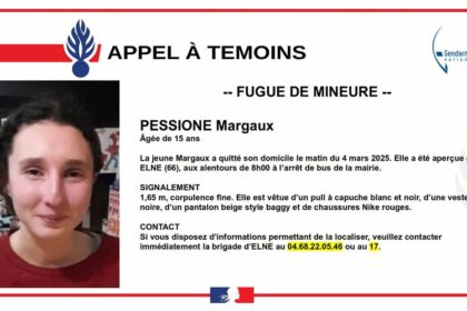 Margaux a disparu depuis le 4 mars © Facebook - Gendarmerie des Pyrénées-Orientales